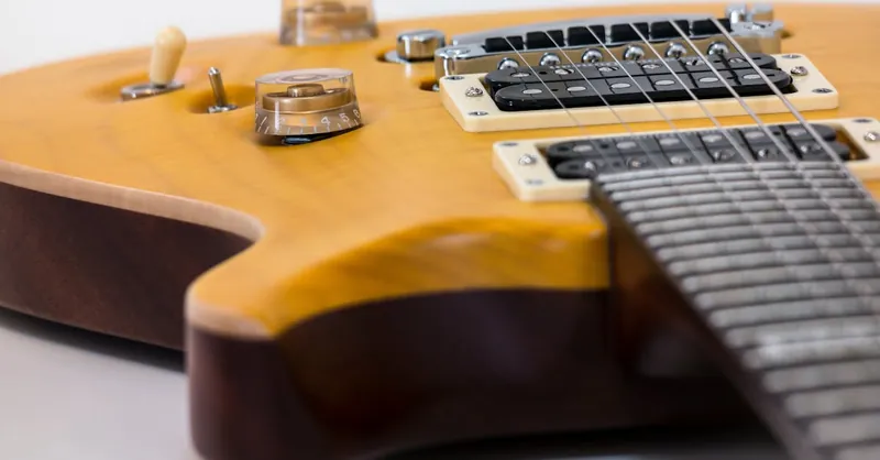 Detailed shot of electric guitar